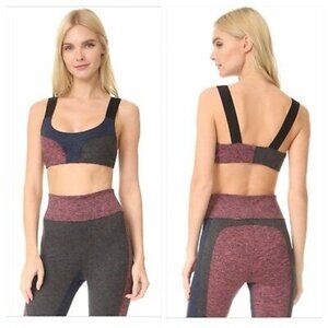 Free People Movement Women’s Dylan Color Block Sports Bra Heathered Size Small